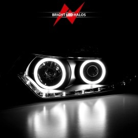 Anzo 121393 - Projector Headlights w/ RX Halo (Black Housing, Clear Lens)