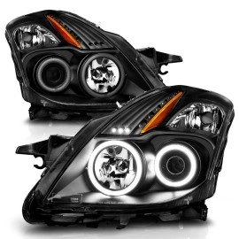 Anzo 121395 - Projector Headlights w/ RX Halo (Black Housing, Clear Lens)