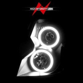 Anzo 121417 - Projector Headlights w/ RX Halo (Black Housing, Clear Lens)