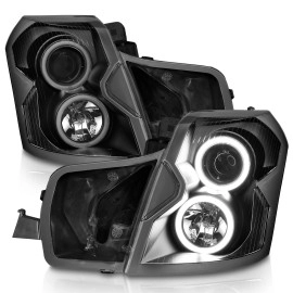 Anzo 121417 - Projector Headlights w/ RX Halo (Black Housing, Clear Lens)