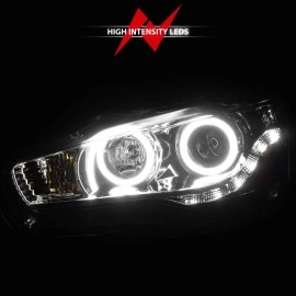 Anzo 121427 - Projector Headlights w/ RX Halo (Chrome Housing, Clear Lens)