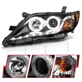 Anzo 121442 - Projector Headlights w/ RX Halo (Black Housing, Clear Lens)