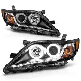 Anzo 121442 - Projector Headlights w/ RX Halo (Black Housing, Clear Lens)