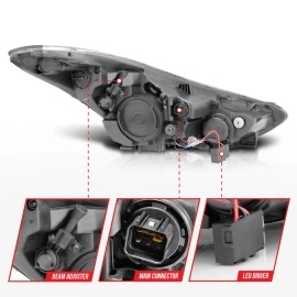 Anzo 121456 - Projector Headlights w/ RX Halo (Black Housing, Clear Lens)