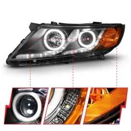 Anzo 121460 - Projector Headlights w/ RX Halo (Black Housing, Clear Lens)