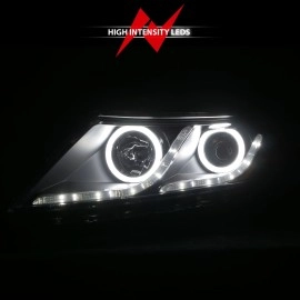 Anzo 121460 - Projector Headlights w/ RX Halo (Black Housing, Clear Lens)