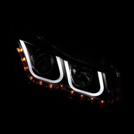 Anzo 121462 - Projector Headlights w/ U-Bar Halo (Chrome Housing, Clear Lens)