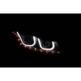Anzo 121483 - Projector Headlights w/ U-Bar Halo (Black Housing, Clear Lens)