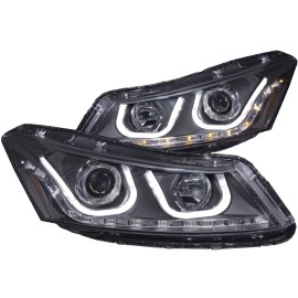 Anzo 121483 - Projector Headlights w/ U-Bar Halo (Black Housing, Clear Lens)