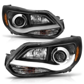 Anzo 121490 - Plank Style Projector Headlights (Black Housing, Clear Lens)