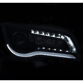 Anzo 121495 - Plank Style Projector Headlights (Black Housing, Clear Lens)