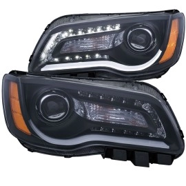 Anzo 121495 - Plank Style Projector Headlights (Black Housing, Clear Lens)