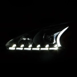 Anzo 121500 - Plank Style Projector Headlights (Black Housing, Clear Lens)