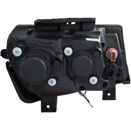 Anzo 121508 - Projector Headlights w/ U-Bar Halo (Black Housing, Clear Lens)