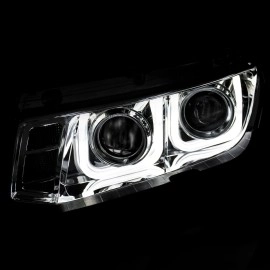 Anzo 121509 - Projector Headlights w/ U-Bar Halo (Chrome Housing, Clear Lens)