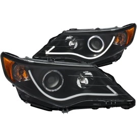 Anzo 121512 - Plank Style Projector Headlights (Black Housing, Clear Lens)
