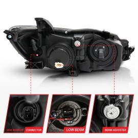 Anzo 121518 - Plank Style Projector Headlights (Black Housing, Clear Lens)