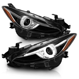 Anzo 121522 - Projector Headlights w/ Halo (Black Housing, Clear Lens)