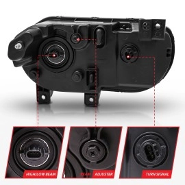 Anzo 121526 - Crystal Headlights (Black Housing, Clear Lens)