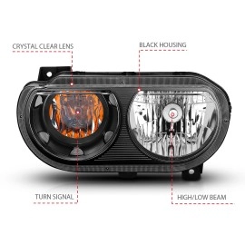 Anzo 121526 - Crystal Headlights (Black Housing, Clear Lens)