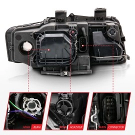 Anzo 121528 - Projector Headlights (Black Housing, Clear Lens)