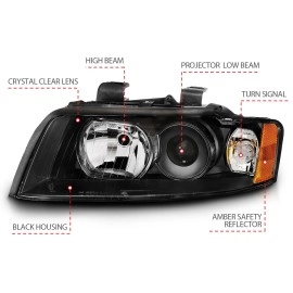 Anzo 121528 - Projector Headlights (Black Housing, Clear Lens)