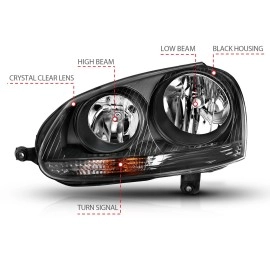 Anzo 121542 - Crystal Headlights (Black Housing, Clear Lens)