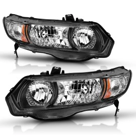 Anzo 121546 - OE Style Crystal Headlights (Black Housing, Clear Lens)
