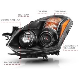 Anzo 121548 - Headlights (Black Housing, Clear Lens)