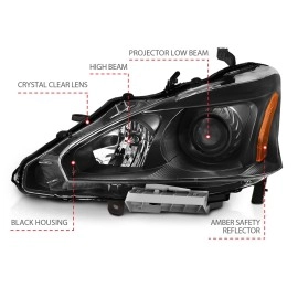Anzo 121549 - Projector Headlights (Black Housing, Clear Lens)
