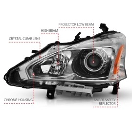 Anzo 121550 - Projector Headlights (Chrome Housing, Clear Lens)