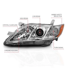 Anzo 121551 - Projector Headlights (Chrome Housing, Clear Lens)