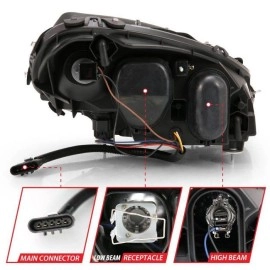 Anzo 121553 - Plank Style Projector Headlights w/ Switchback Signal (Black Housing, Clear Lens)