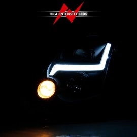 Anzo 121557 - Plank Style Projector Headlights (Black Housing, Clear Lens)