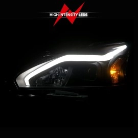 Anzo 121569 - Light Bar Style Projector Headlights (Black Housing, Clear Lens)
