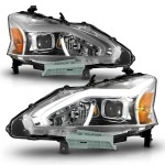 Anzo 121570 - Light Bar Style Projector Headlights (Chrome Housing, Clear Lens)