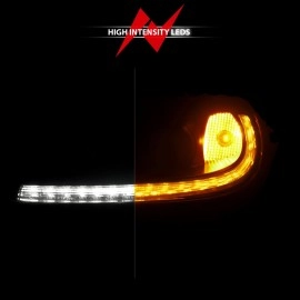 Anzo 121571 - Plank Style Projector Headlights w/ Sequential Signal (Black Housing, Clear Lens)