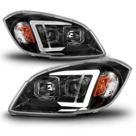 Anzo 121573 - Plank Style Projector Headlights (Black Housing, Clear Lens)