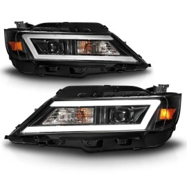 Anzo 121574 - Light Bar Style Projector Headlights (Black Housing, Clear Lens)
