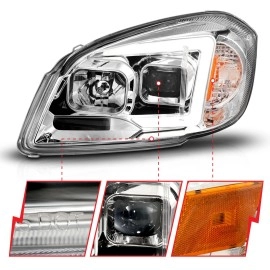 Anzo 121576 - Plank Style Projector Headlights (Chrome Housing, Clear Lens)