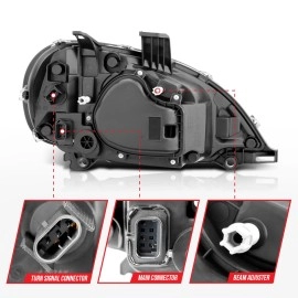 Anzo 131028 - LED Crystal Headlights (Black Housing, Clear Lens)