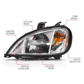 Anzo 131029 - LED Crystal Headlights (Chrome Housing, Clear Lens)