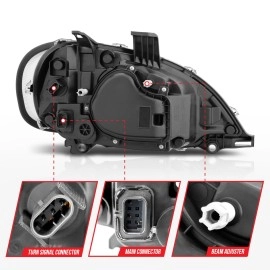 Anzo 131030 - Crystal Headlights (Black Housing, Clear Lens)