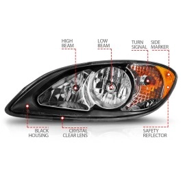 Anzo 131032 - OE Style Crystal Headlights (Black Housing, Clear Lens)