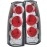 Anzo 211017 - 3D Style Tail Lights (Chrome Housing, Clear / Red Lens)