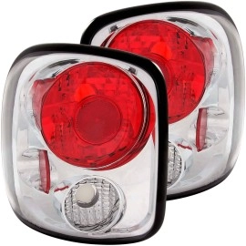 Anzo 211026 - Tail Lights (Chrome Housing, Clear / Red Lens)