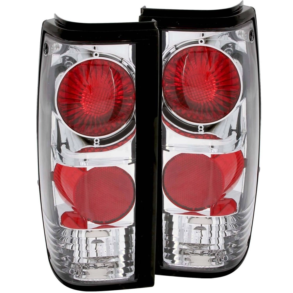 Anzo 211029 - Tail Lights (Chrome Housing, Clear / Red Lens)