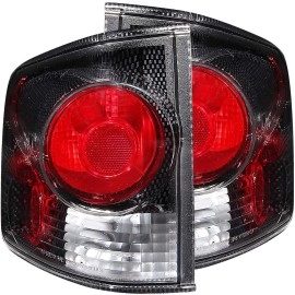 Anzo 211033 - 3D Style Tail Lights (Carbon Fiber Look Housing, Clear / Red Lens)