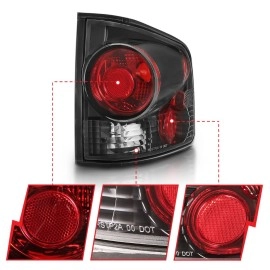 Anzo 211034 - 3D Style Tail Lights (Black Housing, Clear / Red Lens)