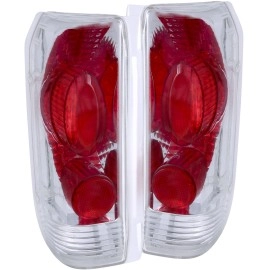 Anzo 211061 - Tail Lights (Chrome Housing, Clear / Red Lens)